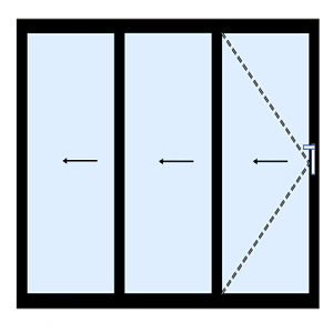 3-delige-vouwwand-met-loopdeur-naar-links-vouwend