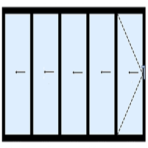 5-delige-vouwwand-met-loopdeur-alles-naar-links-vouwend