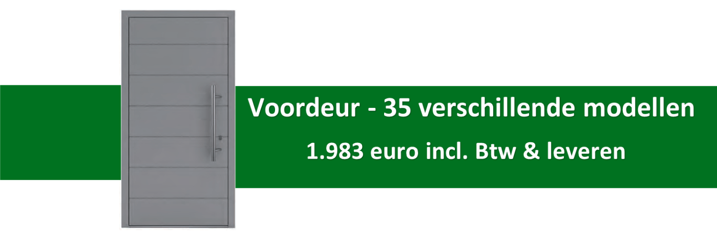 Aluminiumraamwinkel.be - Home -Aluminium voordeur met panelen